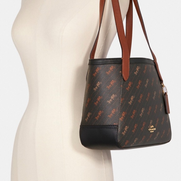 Coach Horse and Carriage Dot Print Tote Bag - Picture 4 of 4